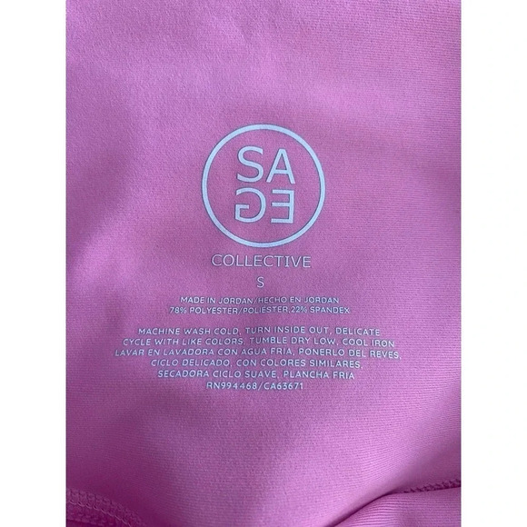 Sage Collective Women's Pink Straight Leg Cropped Legging Size Small - Picture 4 of 4